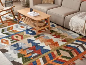 Wool Kilim Area Rug 200 x 300 cm Multicolour KAGHSI