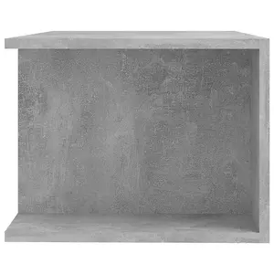 Berkfield TV Cabinet with LED Lights Concrete Grey 90x39x30 cm