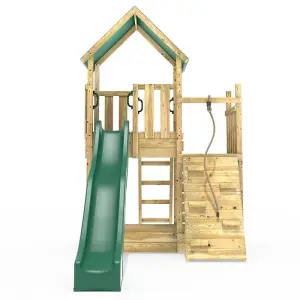 Rebo Modular Wooden Climbing Frame Adventure Playset - M3 plus Ramp