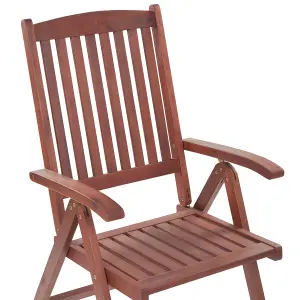 Garden Chair TOSCANA Acacia Wood Dark Wood