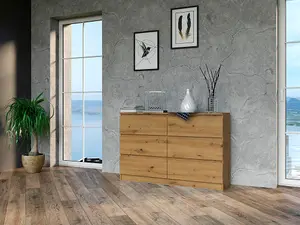 M6 120 Malwa Chest of Drawers Artisan Oak