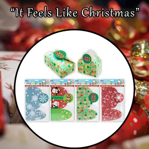 Christmas Gift Boxes 4 Xmas Themed Designs 1 x Varied Design 18x7x11cm