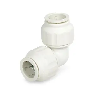 Twist-Loc 22mm Push Fit Elbow Plastic Plumbing Fitting White