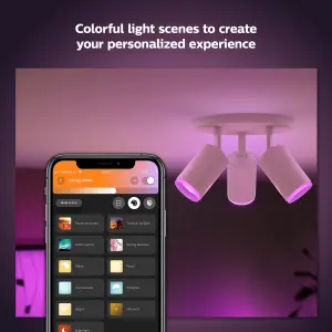 Philips Hue Fugato White and Colour Ambiance Triple Spotlight White