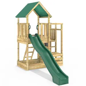 Rebo Modular Wooden Climbing Frame Adventure Playset - M11 Stepup