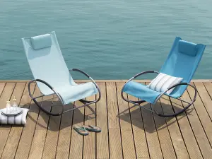 Sun Lounger Metal Turquoise CAMPO