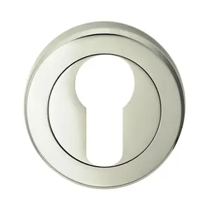 51mm Euro Profile Escutcheon Chamfered Edge Concealed Fix Polished Nickel