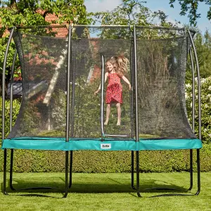 10ft x 7ft Salta Green Comfort Edition Rectangular Trampoline with Enclosure