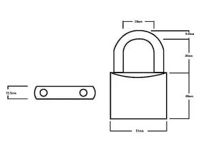 Squire LN5T Lion Brass Padlocks 5-Pin 50mm Twin Pack