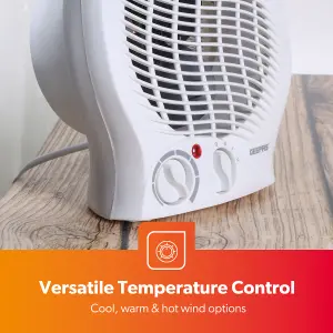 Geepas White Portable Fan Heater