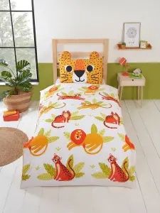 Wild Cats Single Duvet Cover and Pillowcase Set