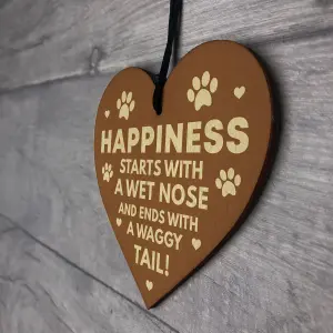 Red Ocean A Waggy Tail Dog Gift Dog Owner Wooden Plaque Dog Lover Sign Pet Gift Pet Sign Home Sign Home Decor