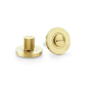 Alexander & Wilks Knurled Thumbturn and Release - Satin Brass PVD