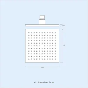 Nes Home Olive 3 Way Square Concealed Thermostatic Mixer Valve Hand Held Shower Body Jets