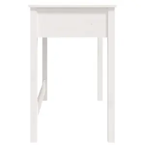 Berkfield Desk with Drawers White 100x50x78 cm Solid Wood Pine