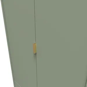 Fuji 2 Door 2 Drawer Wardrobe in Reed Green (Ready Assembled)