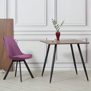 4 Rivas Velvet Upholstered Dining Chairs (Set of 4) Purple