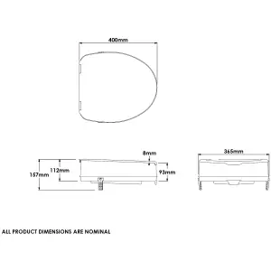 Croydex White Standard Raised Standard close Toilet seat