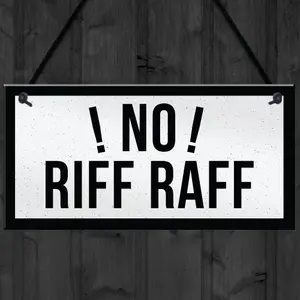 Red Ocean NO RIFF RAFF Bar Pub Shed Hanging Sign Man Cave Gifts For Him Home Bar Sign