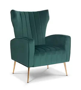 Velvet Emerald Green Talia Accent Chair