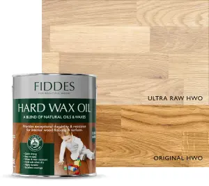 Fiddes Hard Wax Oil, Ultra Raw 1L + Free Priory Free Cloth