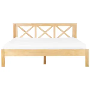 Wooden EU Super King Size Bed Light TANNAY