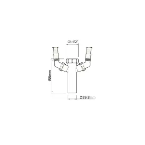 Flomasta Compression Pipe tee