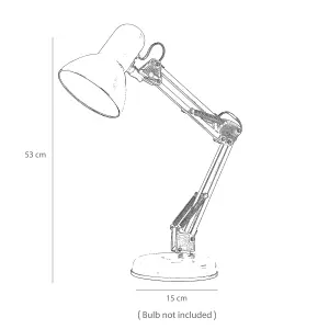 Innoteck Swing Arm Desk Lamp - White