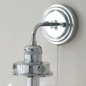 Anson Lighting Maine Bathroom Wall light finished in chrome plate