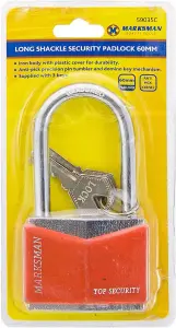 Long Shackle Padlock With 3 Keys Security Lock Heavy Duty Luggage Pad Lock 60Mm