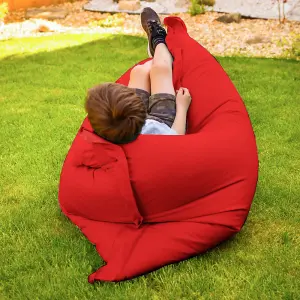 rucomfy Outdoor Water Resistant Junior Squashy Squarbie Beanbag - Red