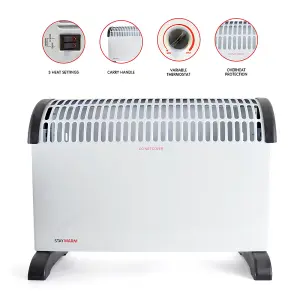 StayWarm 2000w Convector Heater  - White