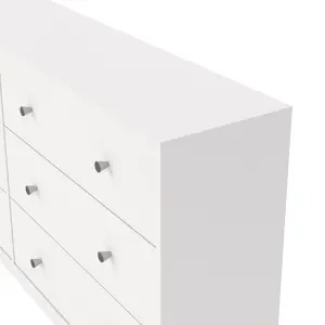 6 Drawer Chest (3+3) in White May