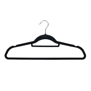 LIVIVO Plastic Clothes hangers, Pack of 50 - Black