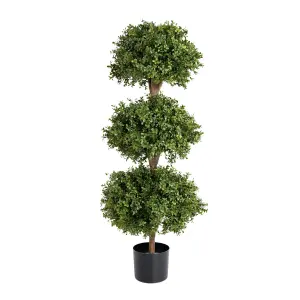 Blooming Artificial - 120cm / 4ft Artificial Boxwood Triple Ball Tree