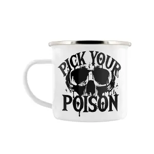 Grindstore Pick Your Poison Enamel Mug White (One Size)