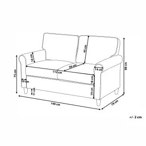 2 Seater Fabric Sofa Light Beige RONNEBY