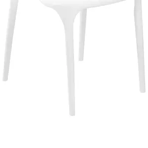 Set of 8 Dining Chairs GUBBIO White