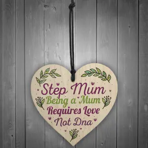 Red Ocean Step Mum Mummy Gifts Christmas Birthday Handmade Wooden Heart Chic Plaque Sign Keepsake Gift