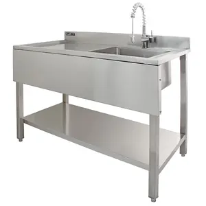 Stainless Steel Catering Sink - Left Hand Drainer