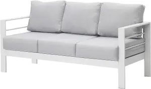 Wisteria Lane 3 Seat Sofa Patio Furniture Aluminum - White