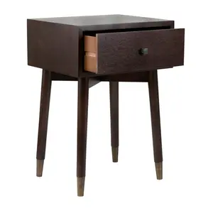 1 Drawer Bedside Table Brown