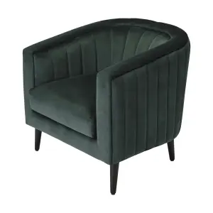 Adwen Dark green Velvet effect Relaxer chair (H)735mm (W)720mm (D)755mm