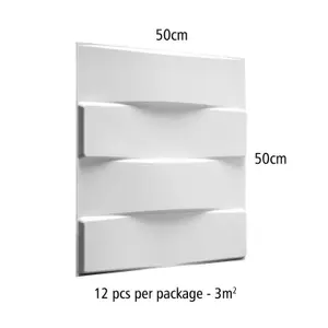 Vaults Design 12 Boards 50x50cm 3D Wall Panel