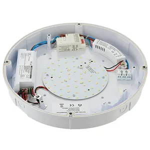 LED Ceiling Light Microwave Sensor & Emergency 12W Cool White IP65 Bathroom