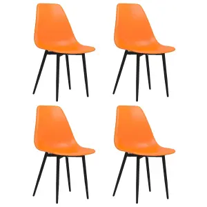 Berkfield Dining Chairs 4 pcs Orange PP