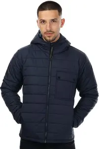 Men's Pretty Green Pretty Green Donlan Quilted Nylon Jacket Size Small In Blue