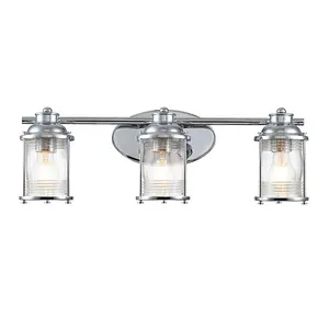 Luminosa Kichler Ashland Bay Wall Lamp Polished Chrome, IP44