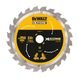 DEWALT Extreme Runtime FlexVolt Mitre Saw Blade 250 x 30mm x 24T