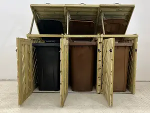 VerdiBin wheelie bin storage unit, Triple,